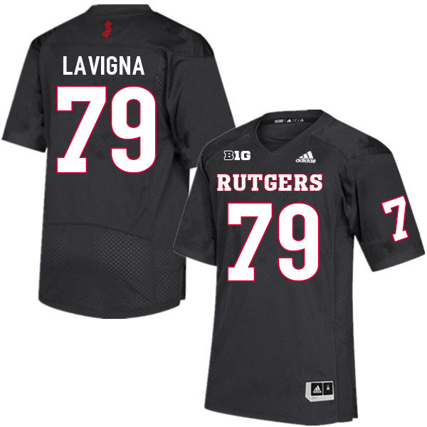 Men #79 Jason LaVigna Rutgers Scarlet Knights College Football Jerseys Sale-Black - Click Image to Close